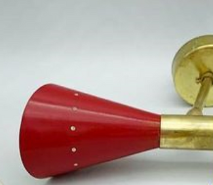 3 flutte multicolor wall lamps