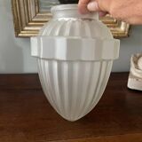 Art Deco frosted glass shell globe