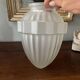 Art Deco frosted glass shell globe
