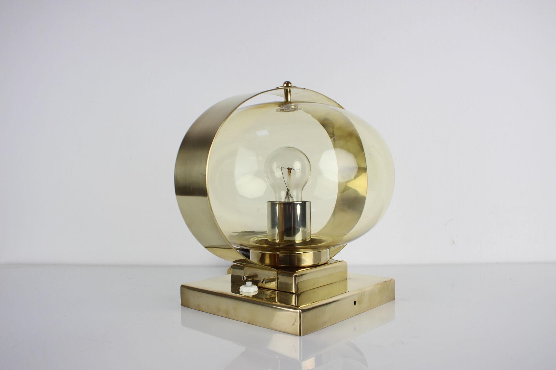 Preciosa Gold Wall Lamp or Table Lamp / Kamenický Šenov, 1970s