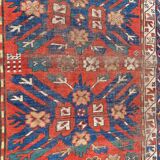 Tapis ancien caucasien kazak aigle 143x257 cm