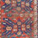 Ancient Caucasian carpet Kazak eagle 143x257 cm