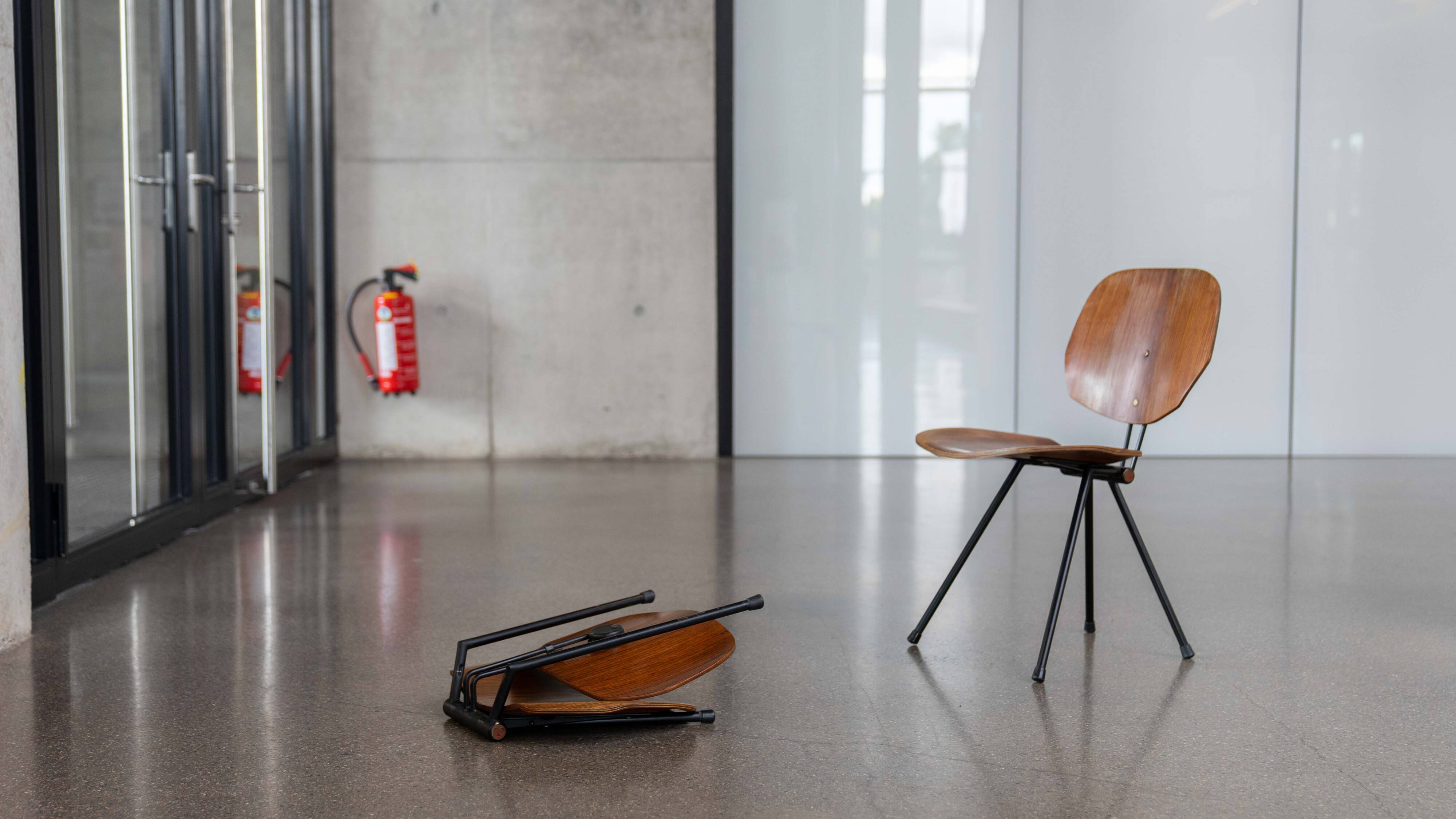 PAIR FOLDING-CHAIRS S88 BY OSVALDO BORSANI FOR TECNO