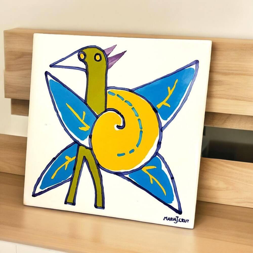 Limited Edition Portuguese Serigraphic Ceramic Tile Viuva Lamego