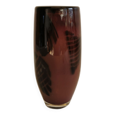 Vase en verre aux couleurs / nuances violettes, estimé danois et des années 1970-80.