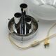 Large space age ufo table lamp in chrome metal, 1960s
