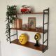 Vintage wood and plastic wall shelves