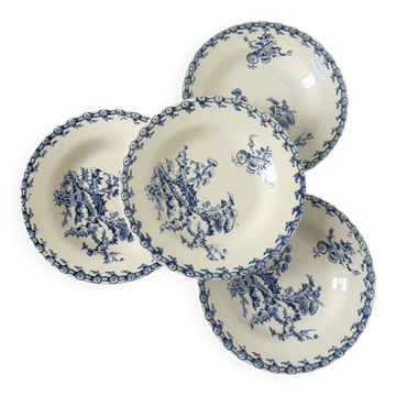 4 deep plates Gien Chardons 260359