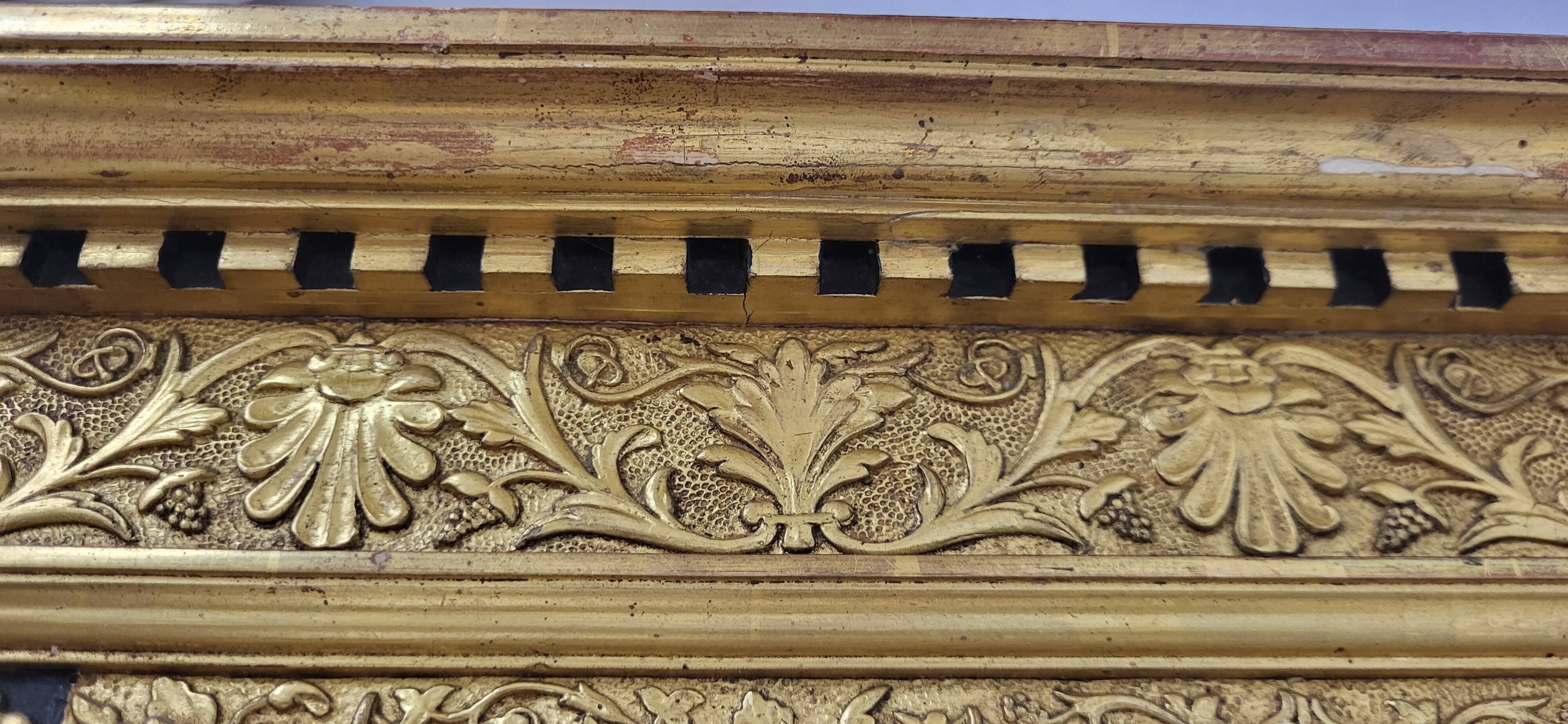 19th century gilded wooden mirror from Maison Goupil & Cie