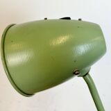 Green industrial workshop table lamp, 1960s