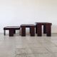 Stackable nesting tables by Gianfranco Frattini for Cassina (set of 3)