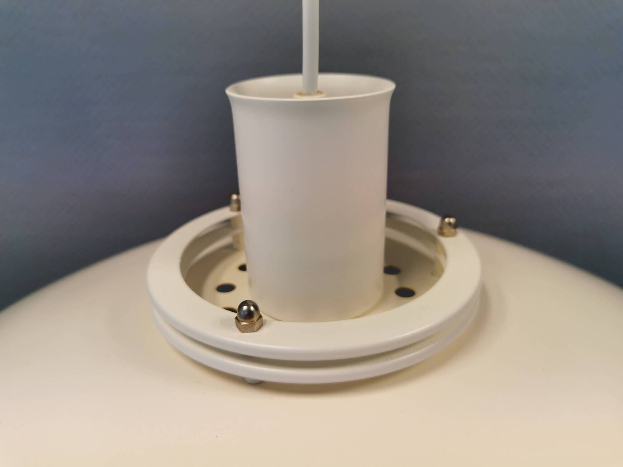 FormLight hanging lamp with multiple layers of shades, a Danish quality product from the 80s.