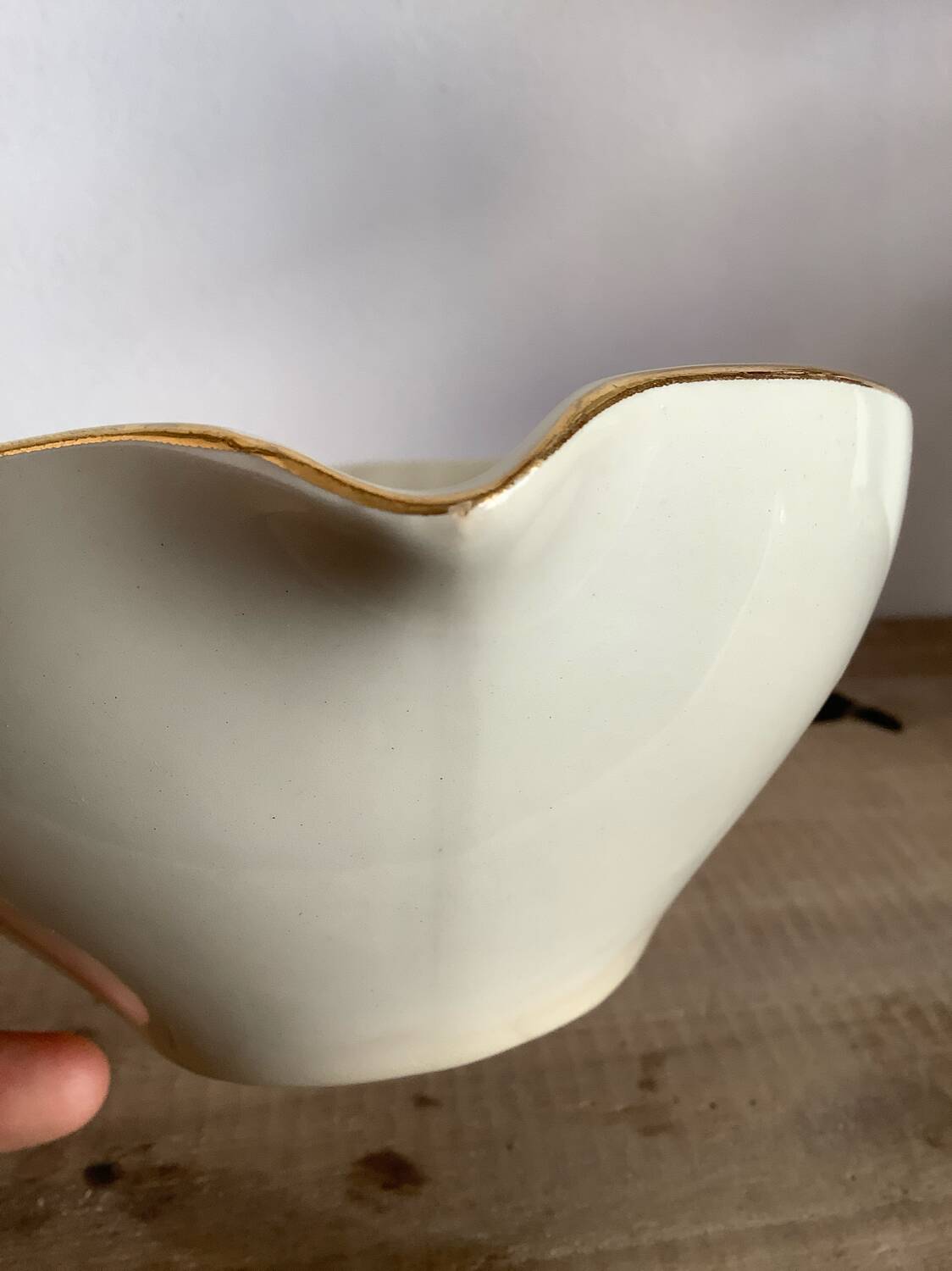 Gien earthenware sauce boat