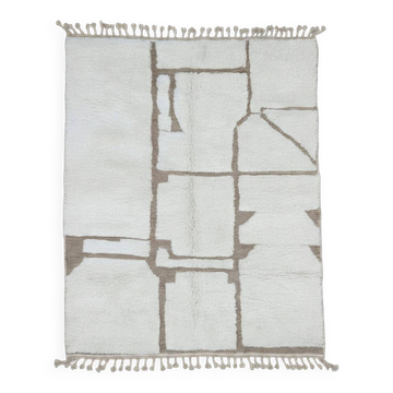 Contemporary Berber White Rug - 294 x 237 cm