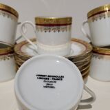 6 coffee cups signed "Jammet Seignolles"