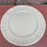 round dish Diam 31.5 Ivory Digoin Sarreguemines with gadroons