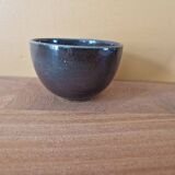Paul Badié (Born in 1945) - Brown colored bowl - urn with red and gray highlights - In enameled stoneware