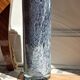 Large blown glass roller vase with speckled gray/purple camaieu decor