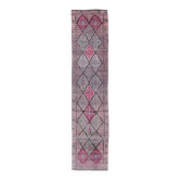 Tapis couloir vintage turc noué à la main 71x313