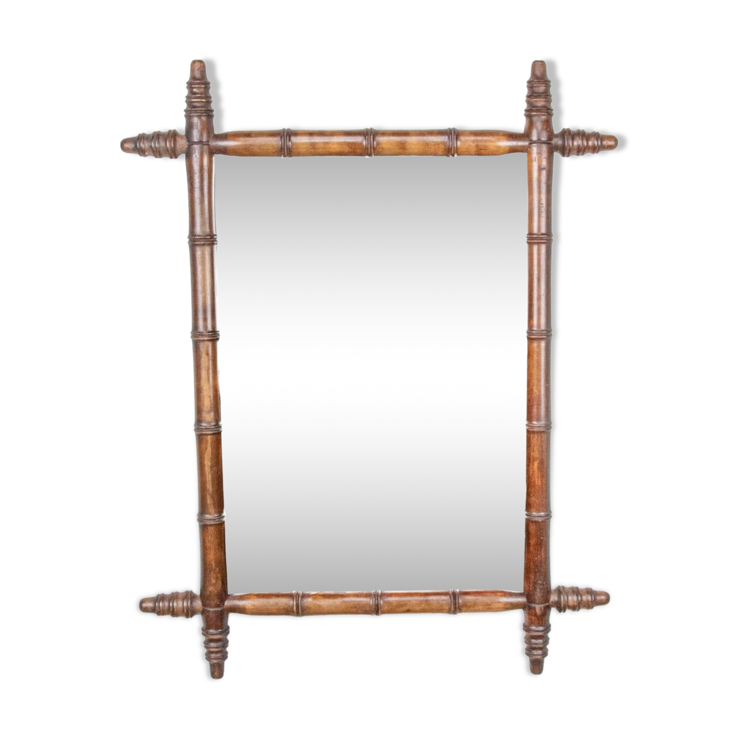 Bamboo style mirror