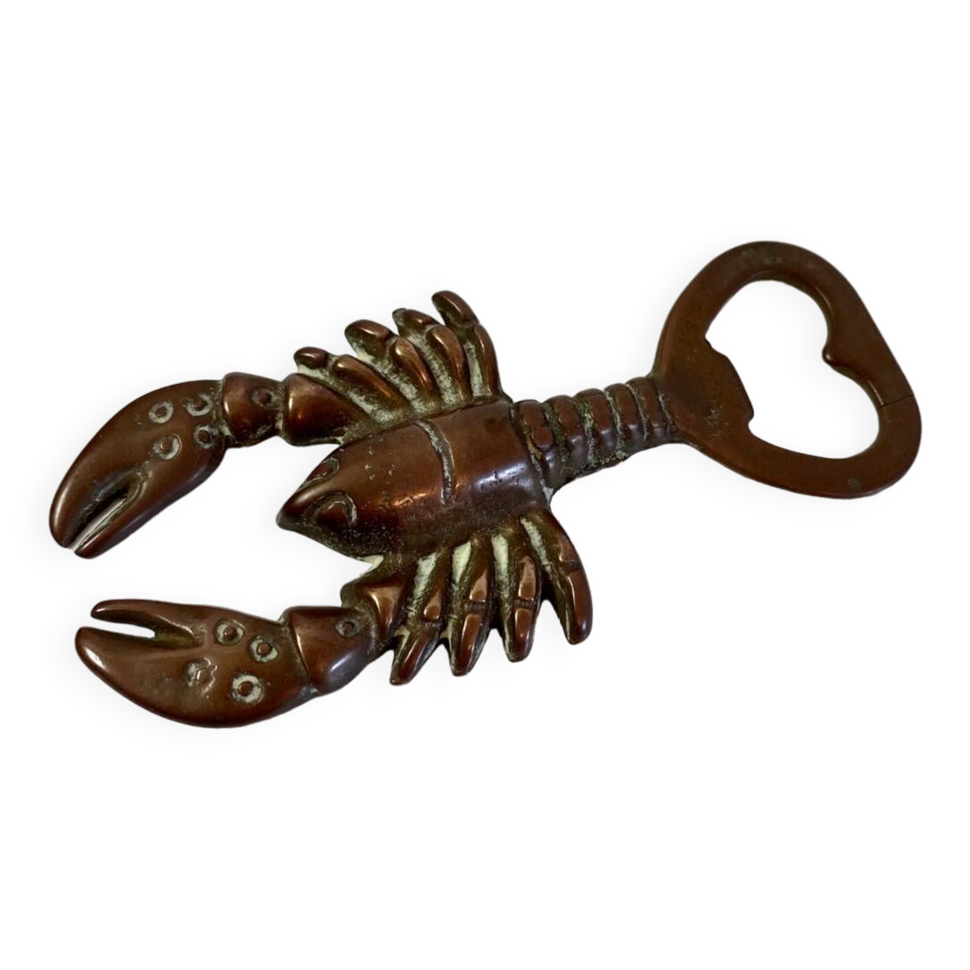 Brass lobster bottle opener