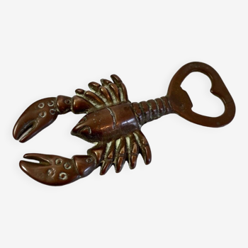 Brass lobster bottle opener