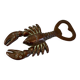 Brass lobster bottle opener