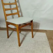 Set of 2 vintage Scandinavian chairs in teak and corduroy, 1960s