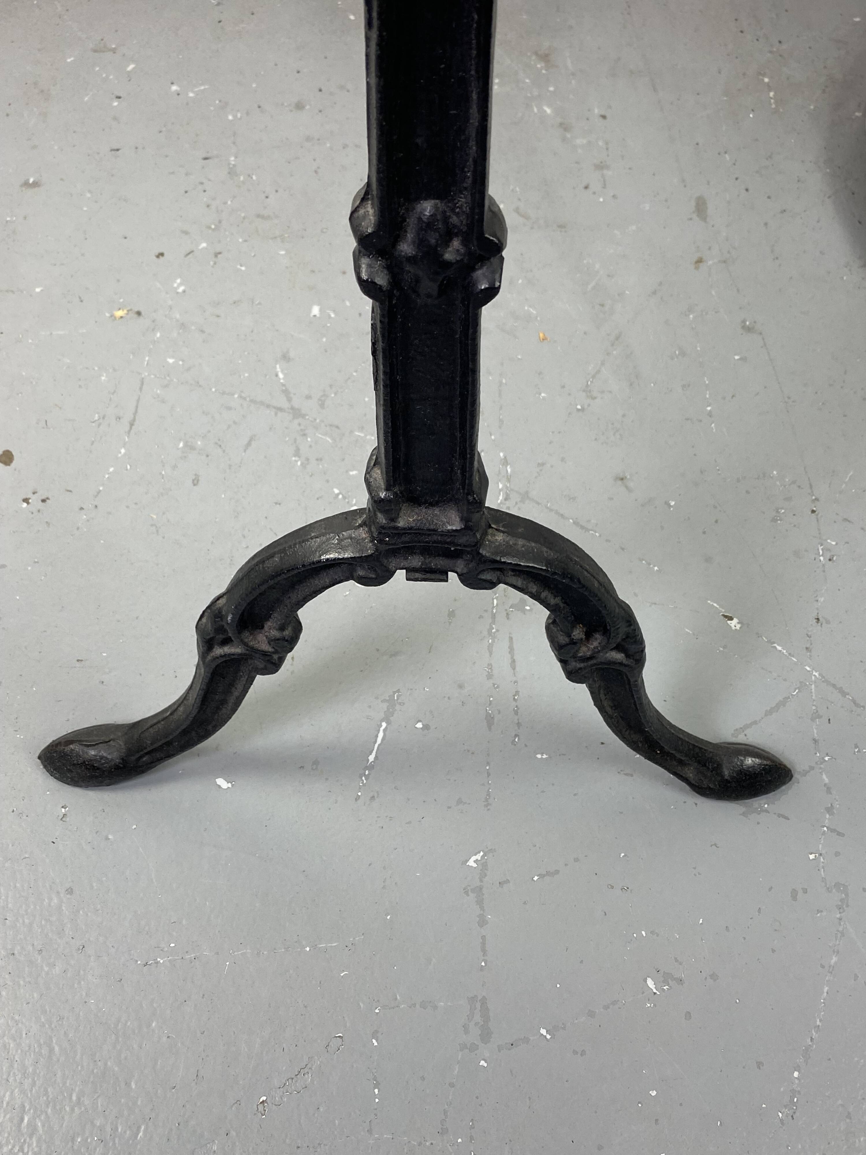 Marble and wrought iron bistro table