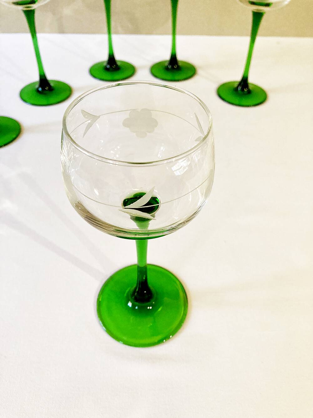 Set of 6 Alsatian wine glasses