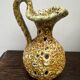 Set of 3 vases and 1 trinket tray, Honey / Fat Lava Vallauris, 1970s