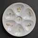 6 oyster plates fine porcelain Lourioux Foëcy