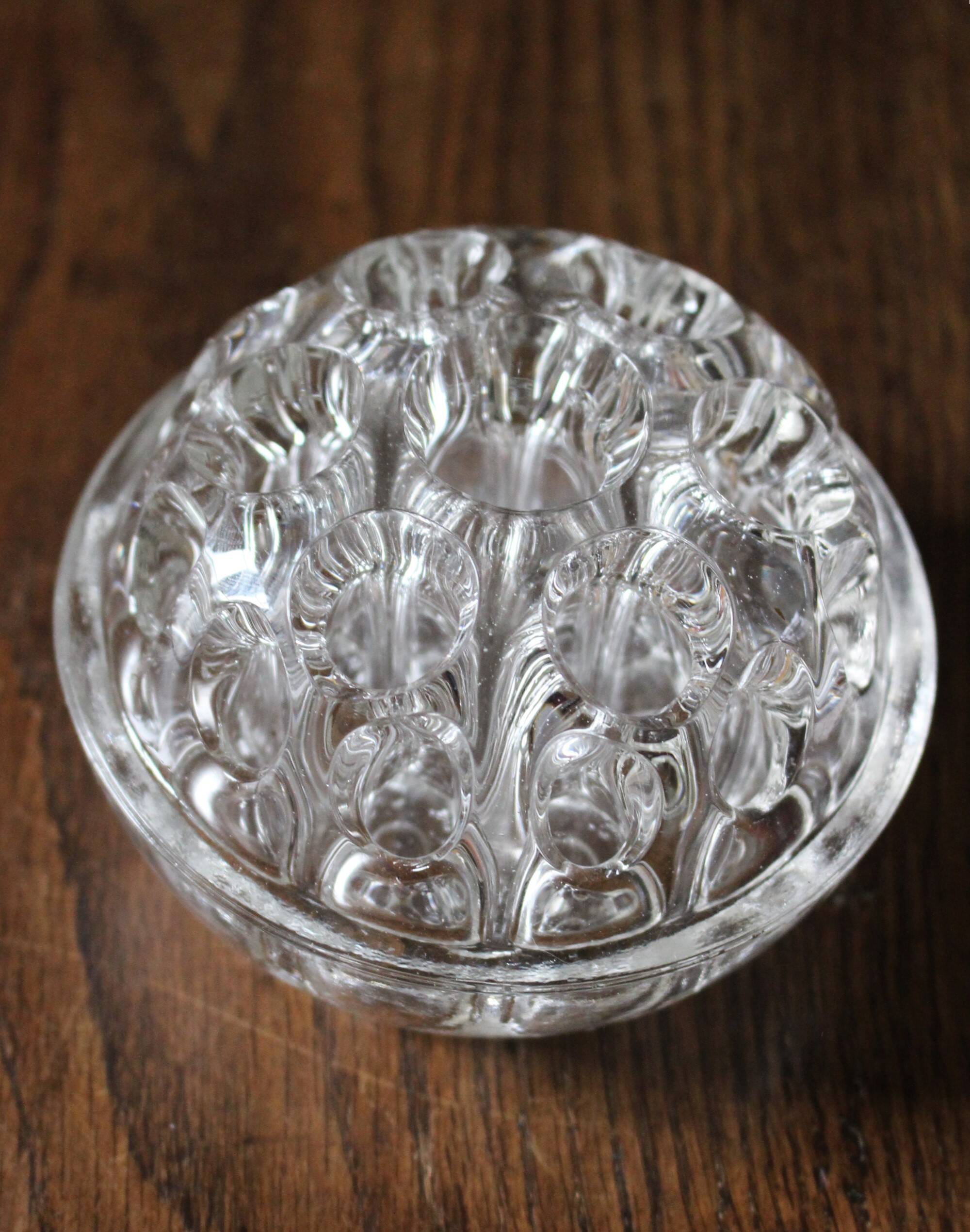 19-hole flower vase, vintage glass soliflores