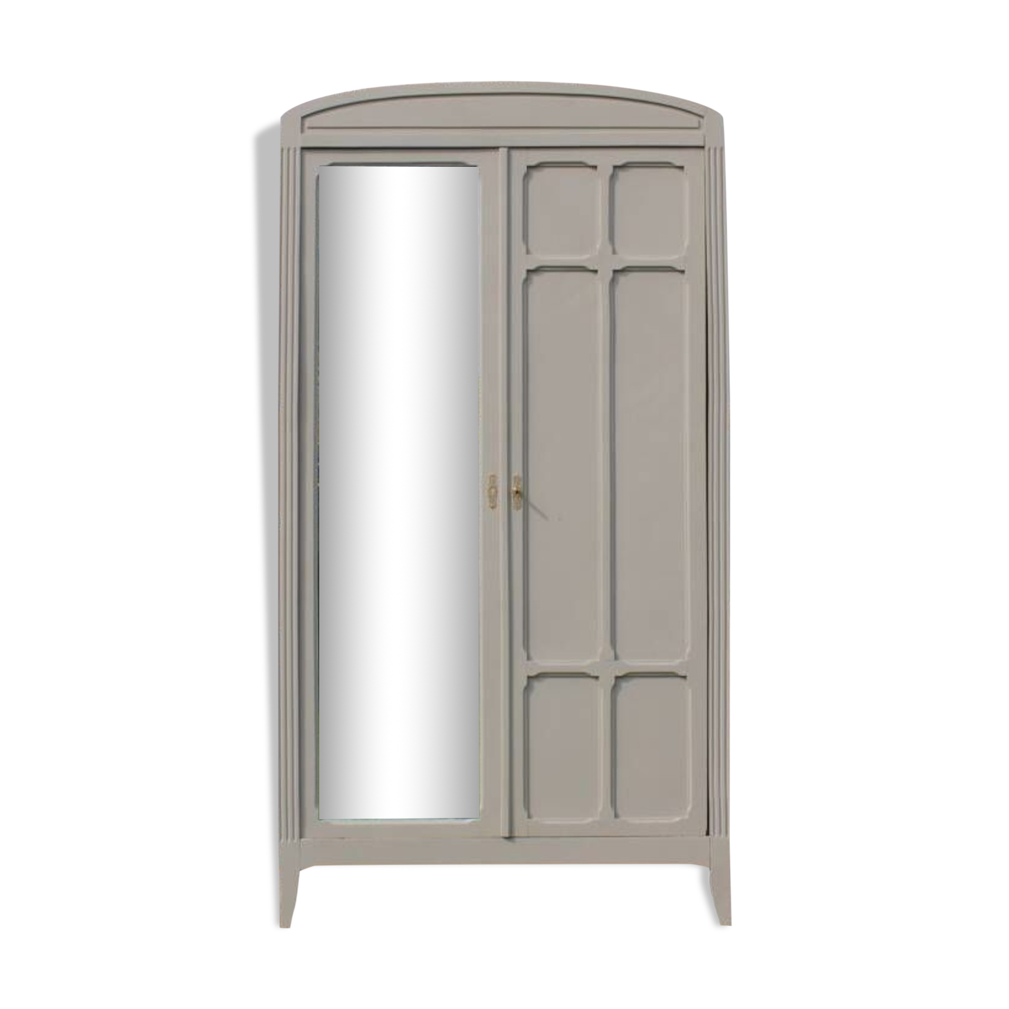 Vintage Parisian upholstered wardrobe