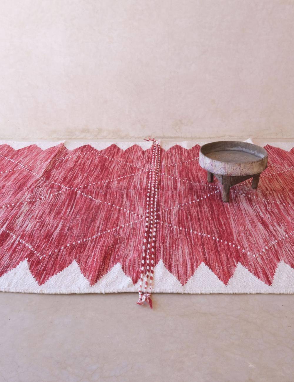 Raspberry Kilim Rug - 306 x 203 cm