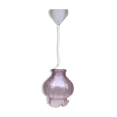 Suspension ancienne verre bullé années 70 vintage