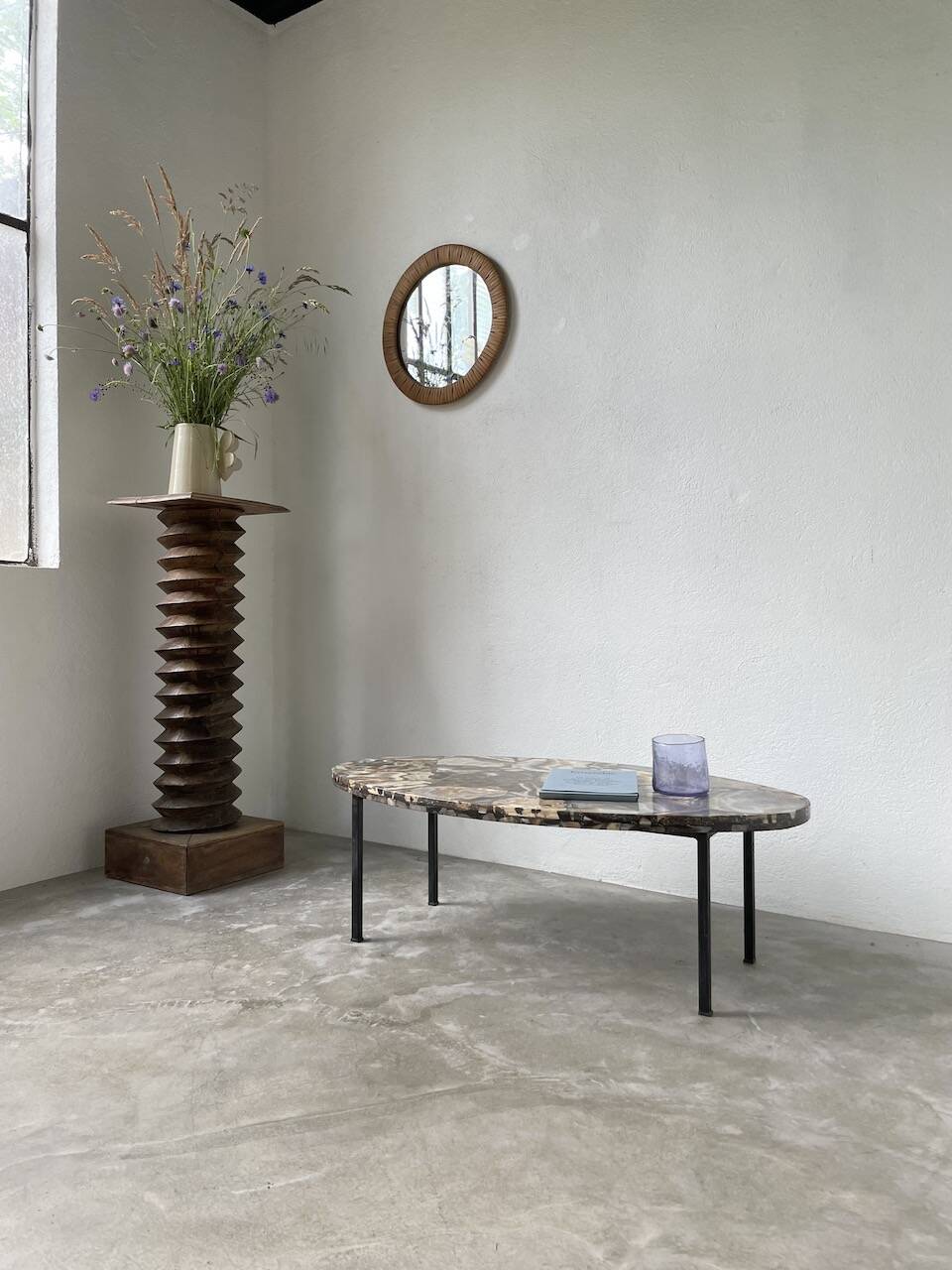 1950s Madagascar aragonite coffee table