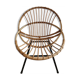Vintage rattan shell armchair from the 60s