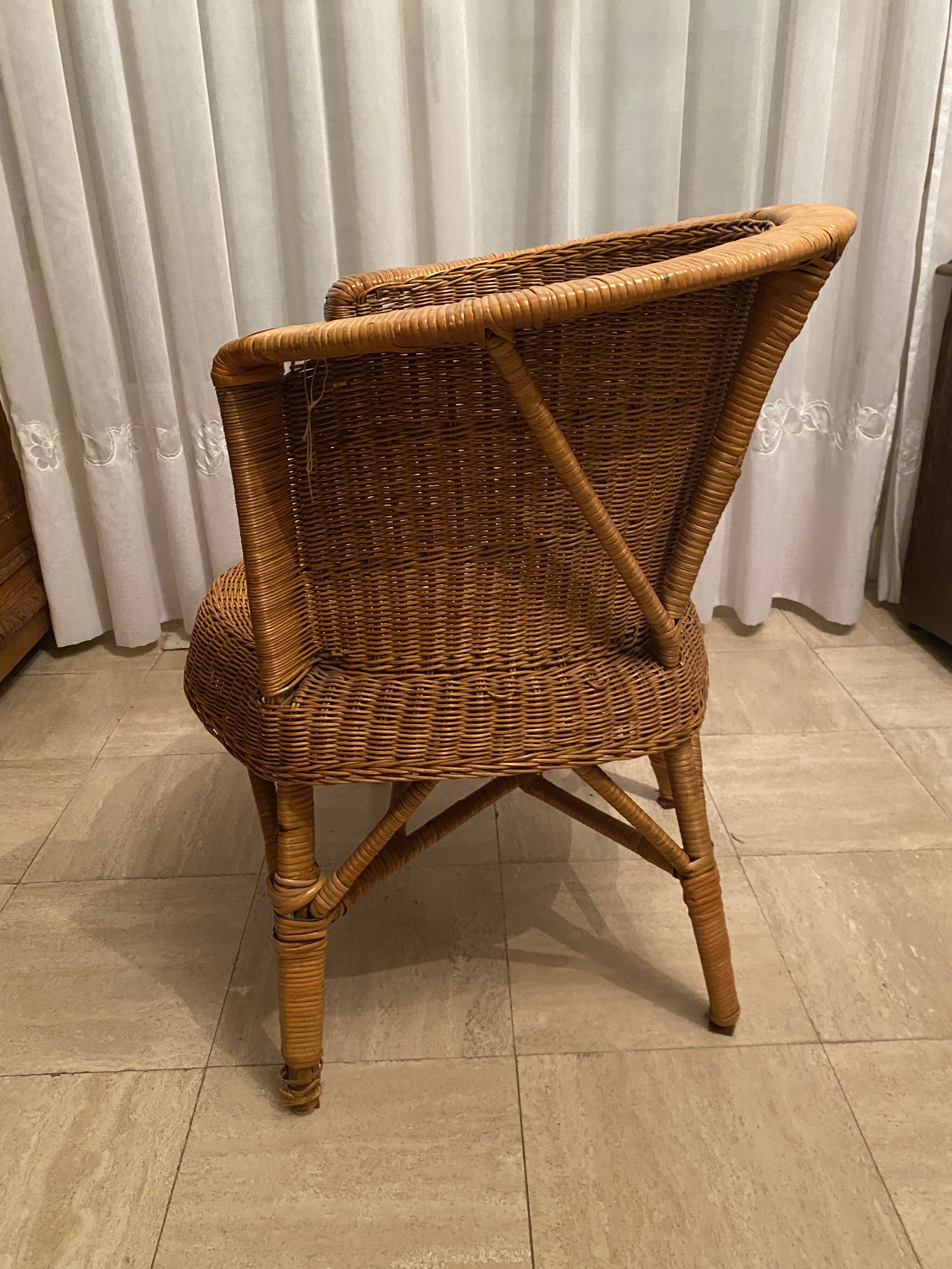 Wicker armchair 60s