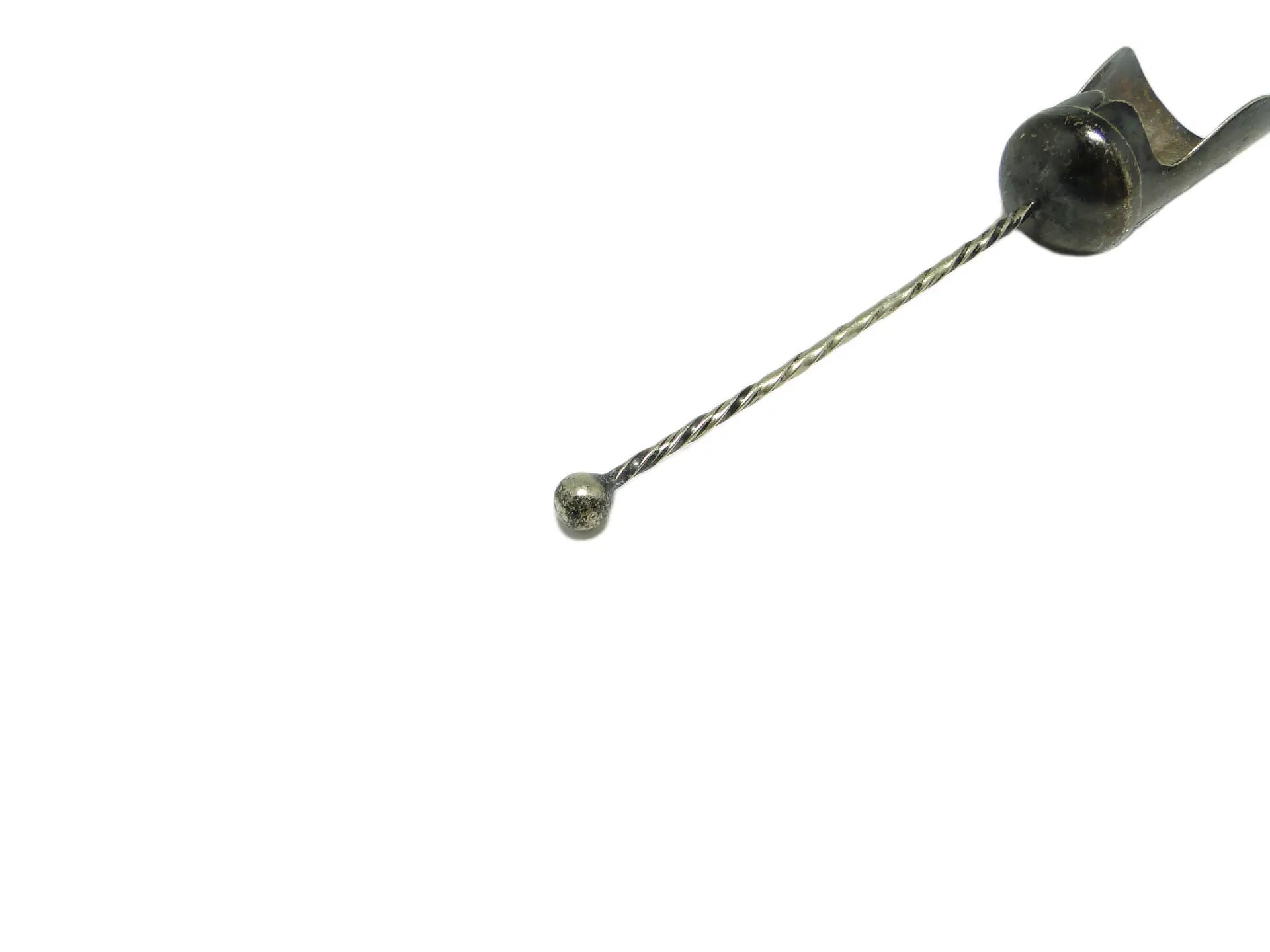 Sugar spoon, eclecticism, silver-plated brass, Poland, 1950s