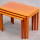 Scandinavian teak nesting coffee tables
