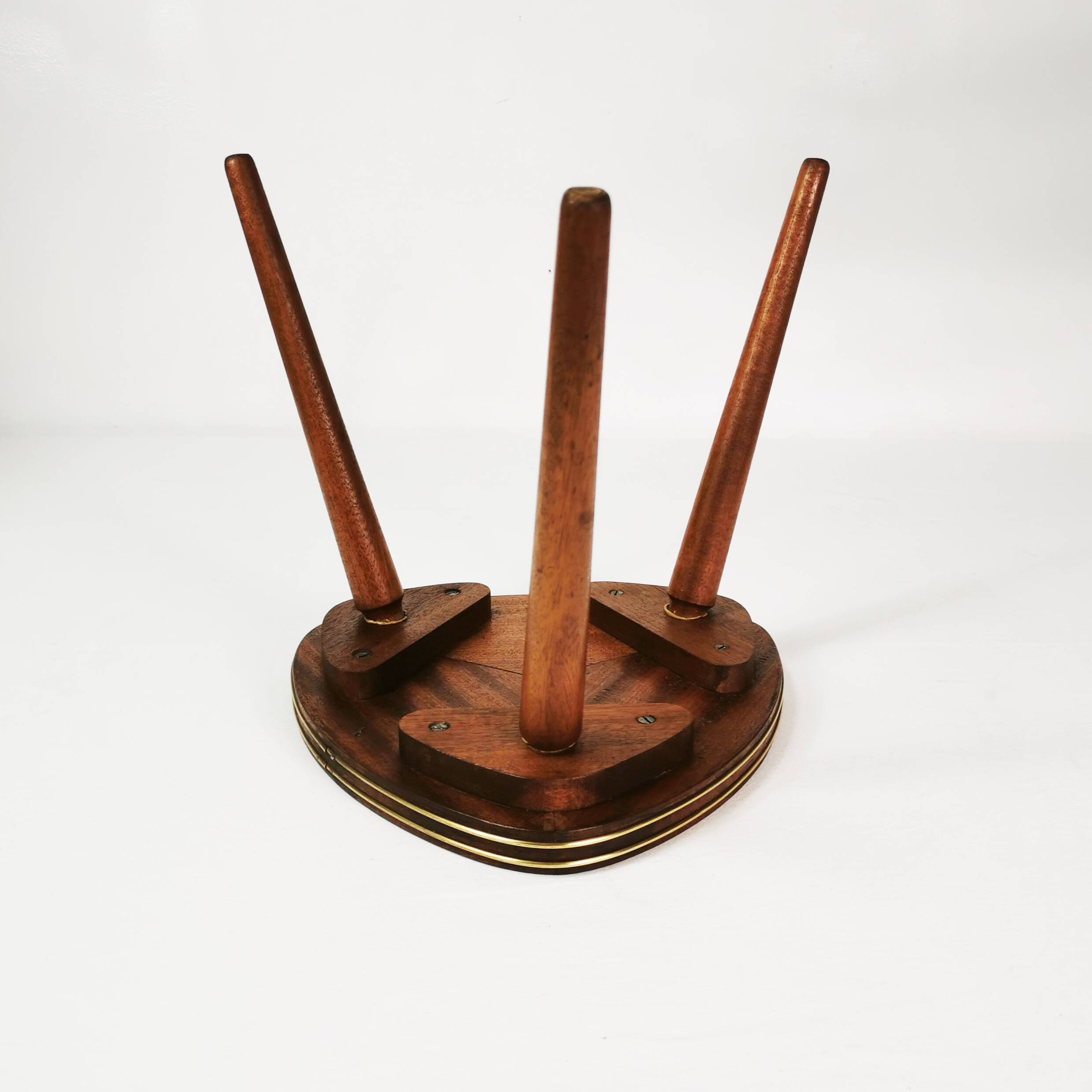 Modernist mahogany flower stand, Germany, 1960s.