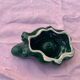 Advertising ashtray l'héritier-Guyot Dijon in vintage and collector's green enamelled ceramic
