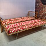 Rattan bed and built-in extra bed