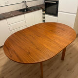 Wooden round table with butterfly extension from the 1970s.