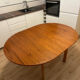 Wooden round table with butterfly extension from the 1970s.