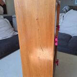 Pop doll toy wardrobe for children wooden furniture 1960 france for room decoration