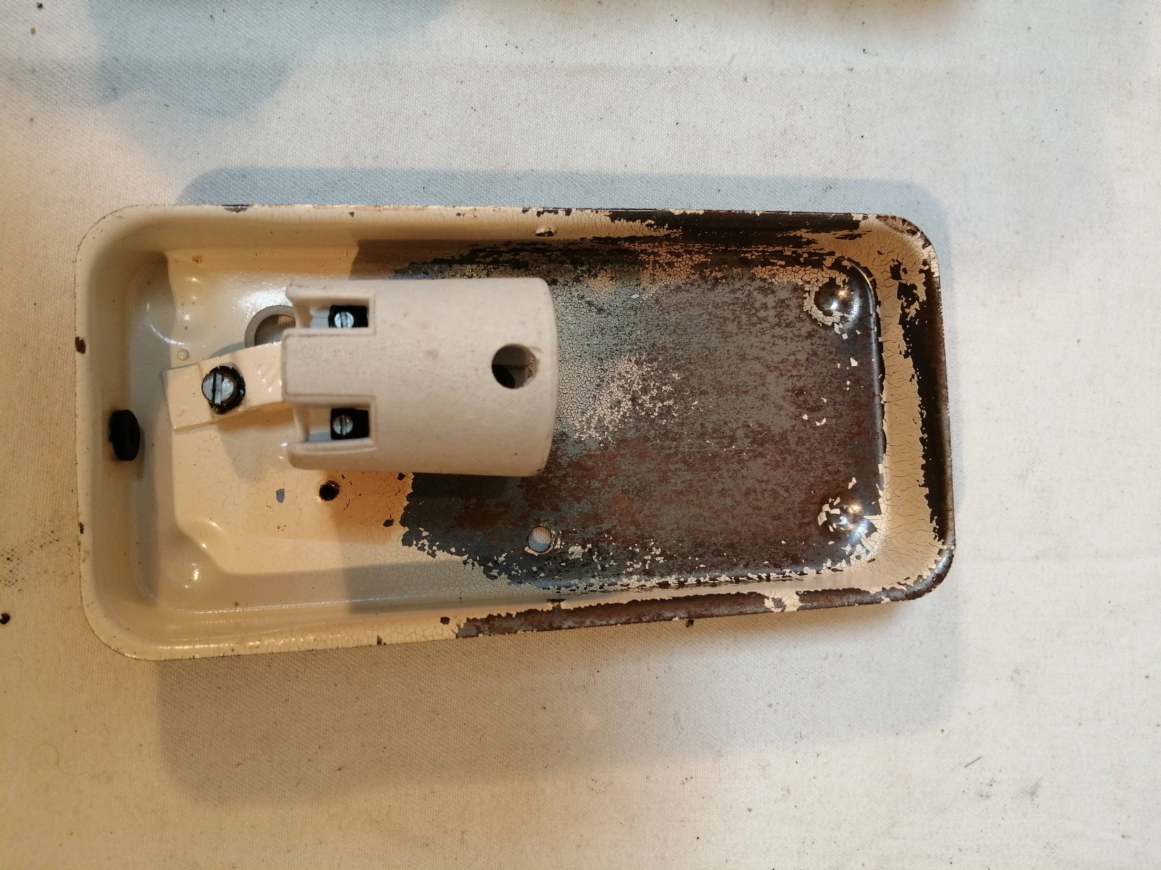 Wall lamp- Vintage ceiling lamp in molded glass