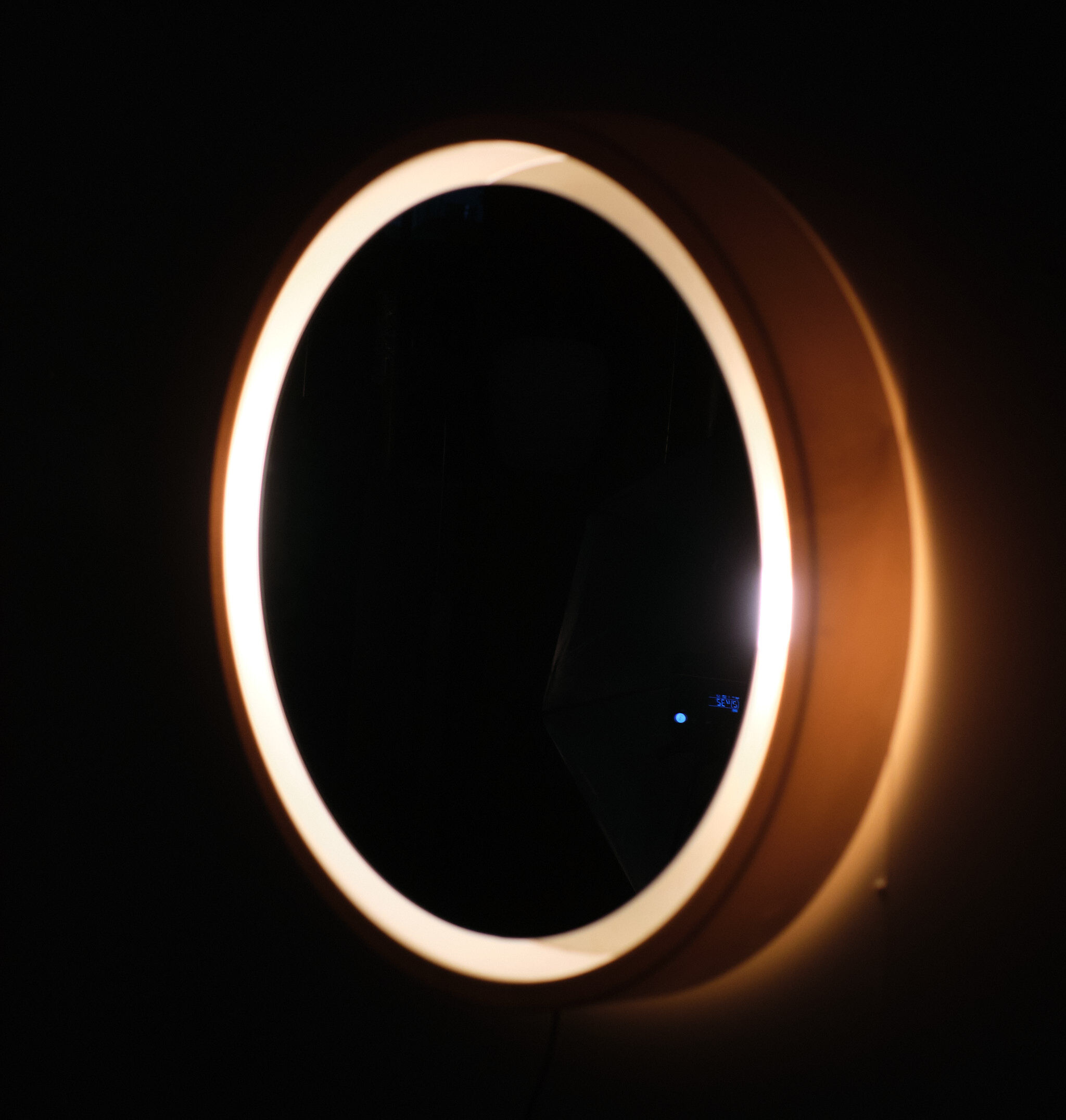 Space Ace Back Lid Round Mirror, 1970s, France