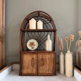 Vintage rattan shelf